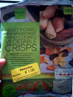 Sweet Potato, Parsnip and Beetroot Hand Cooked Vegetable Crisps
