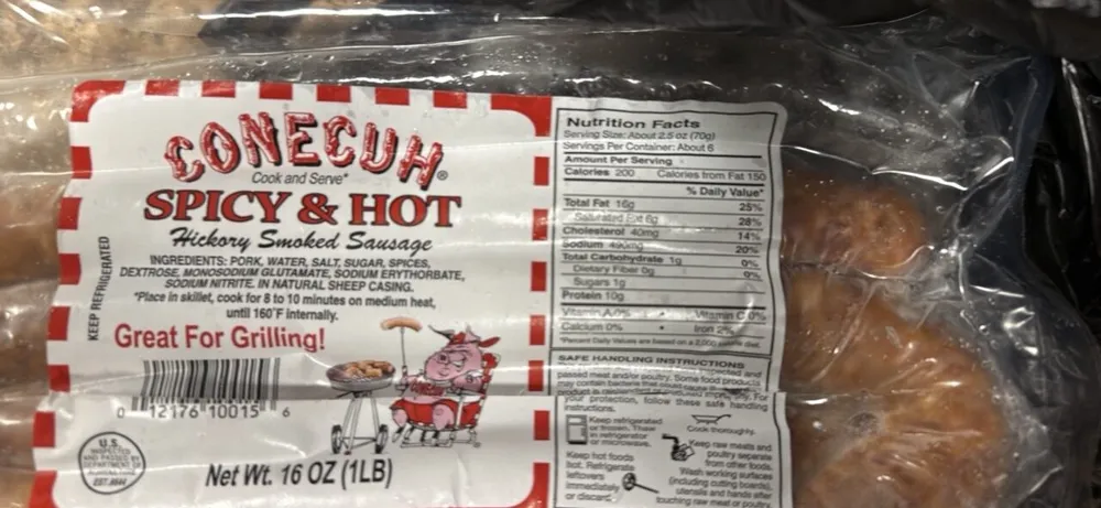 Spicy & Hot Hickory Smoked Sausage