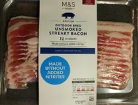 Outdoor bred unsmoked streaky bacon