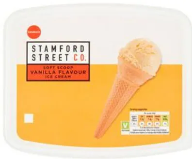 Stamford Street Co. Soft Scoop Vanilla Flavour Ice Cream 2L