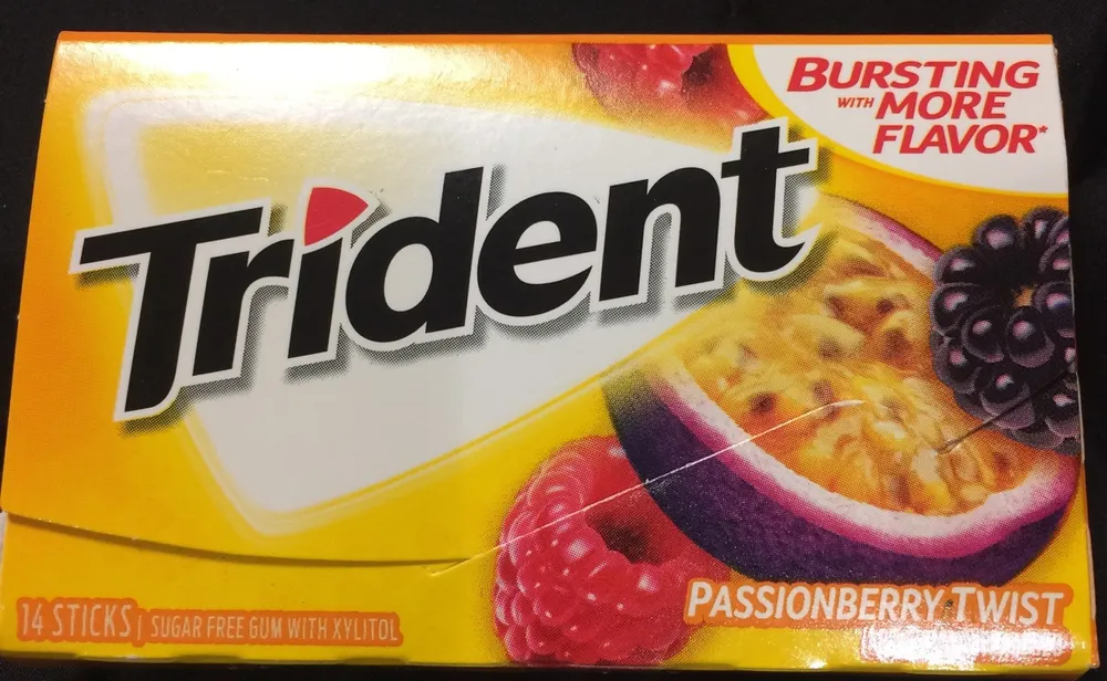 Trident gum passionberry twist sugar free1x14 pc