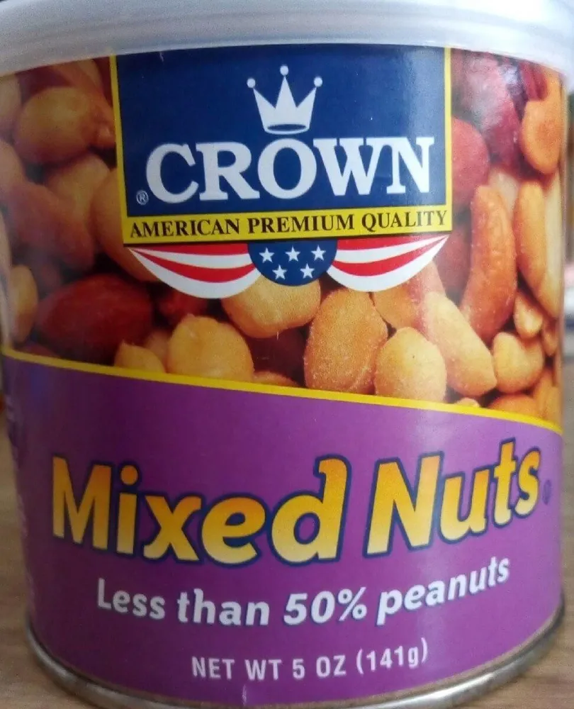 Crown Mixed Nuts Less Than 50% Peanuts
