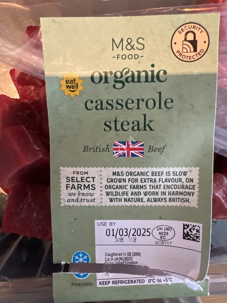 Organic Casserole Steak