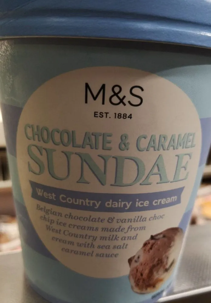Chocolate & caramel sundae