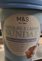 Chocolate & caramel sundae