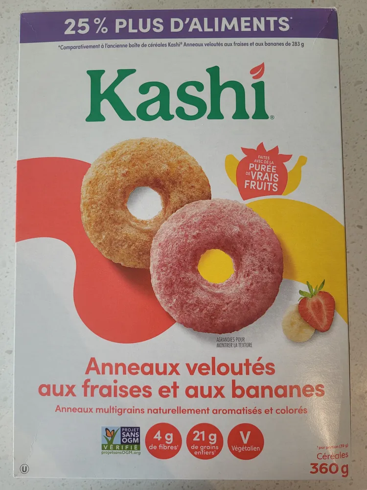 Anneaux veloutés aux fraises et aux bananes