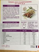 Dinde aux Champignons et son blé