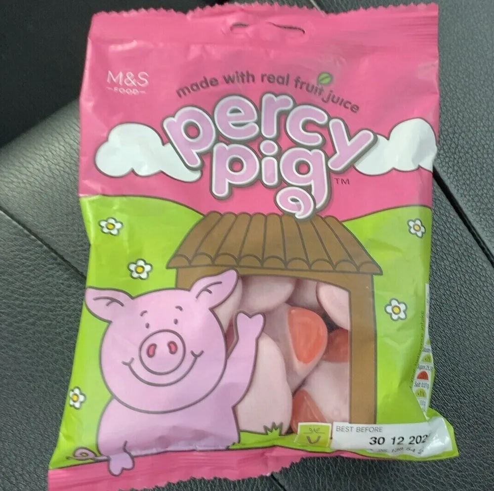 Percy Pig soft fruit flavour gums made with fruit juice