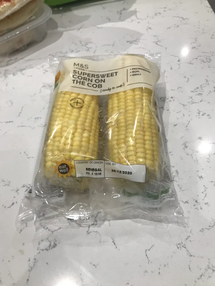 Supersweet corn on the cob