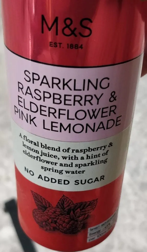 Sparkling raspberry & elderflower pink lemonade