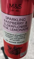 Sparkling raspberry & elderflower pink lemonade