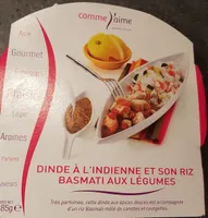 Dinde à l'Indienne et son Riz Basmati aux Légumes