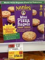 Mini Pizza Bagels Three Cheese