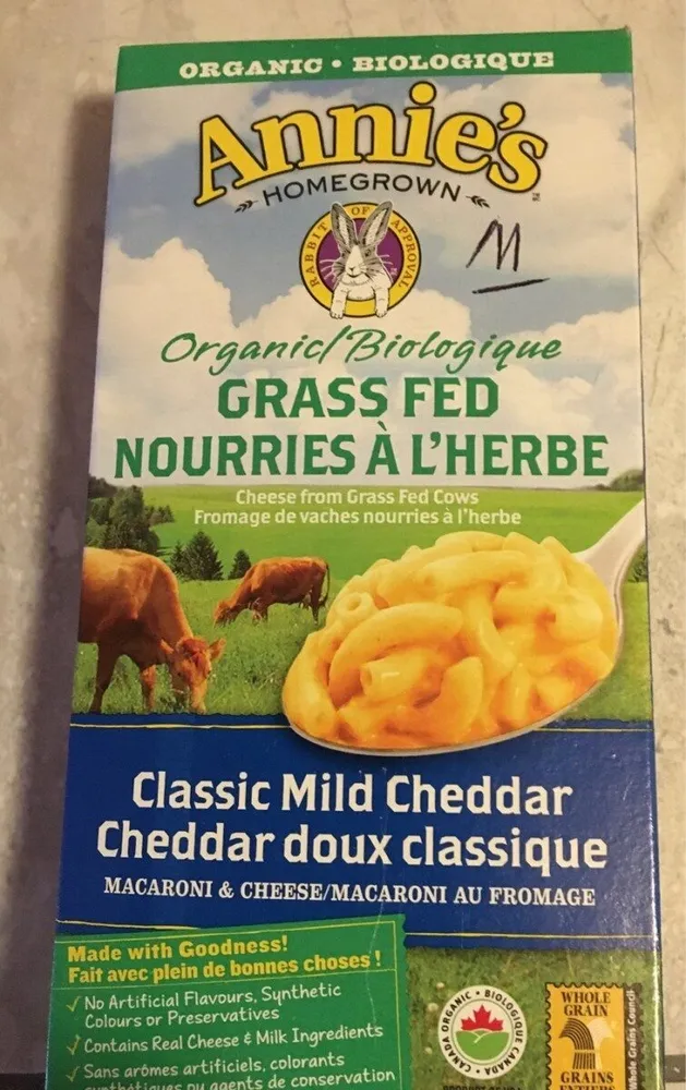 Organic Grass Fed Classic Mild Cheddar Macaroni & Cheese