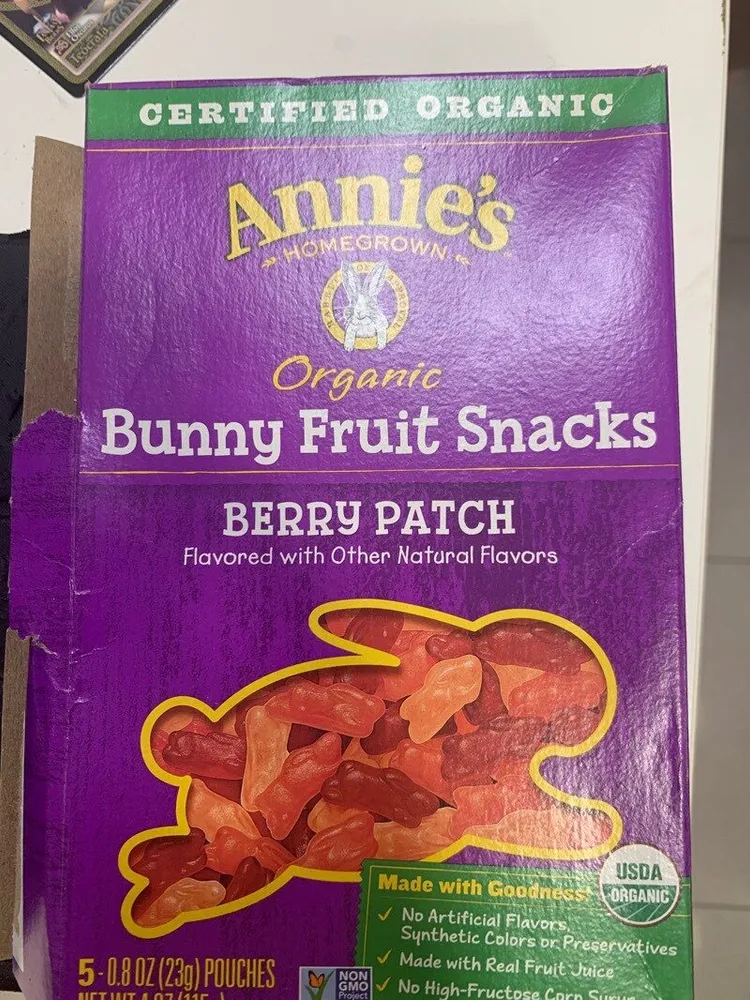 Berry patch organic bunny fruit snacks