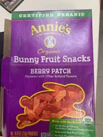 Berry patch organic bunny fruit snacks