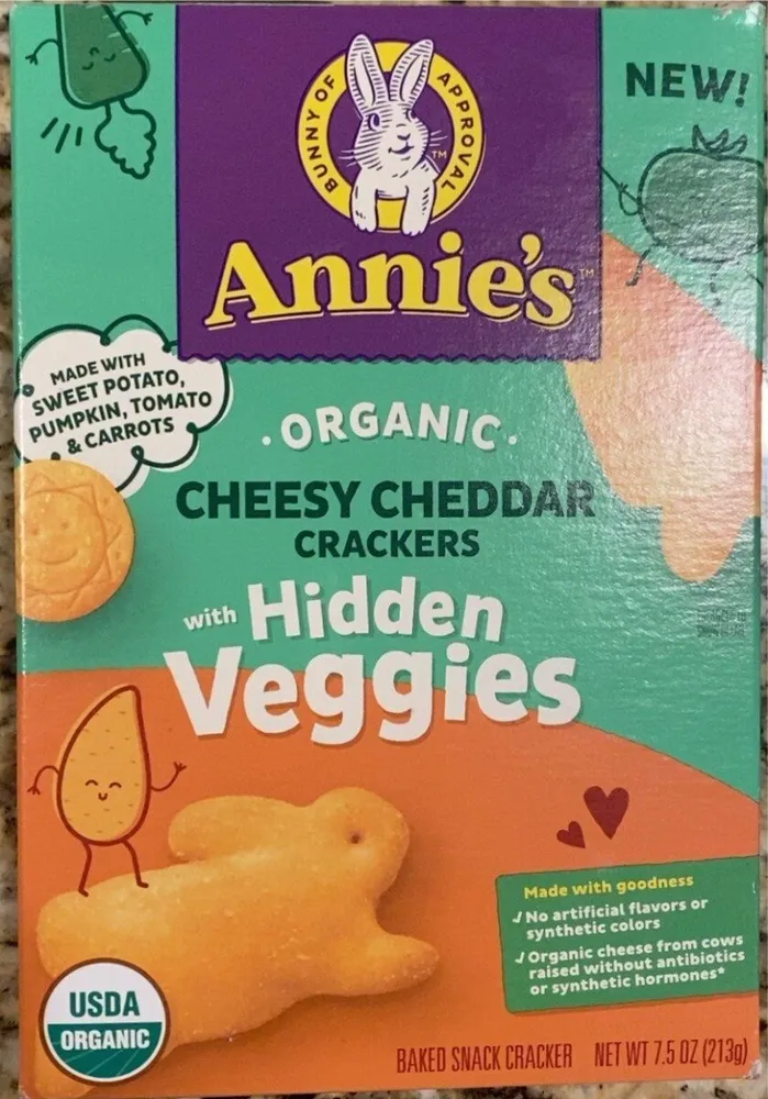 Hidden Veggies Cheesy Cheddar Baked Crackers