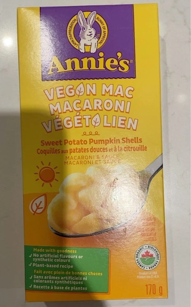 Macaroni végétalien - coquilles aux patates douces et à la citrouille