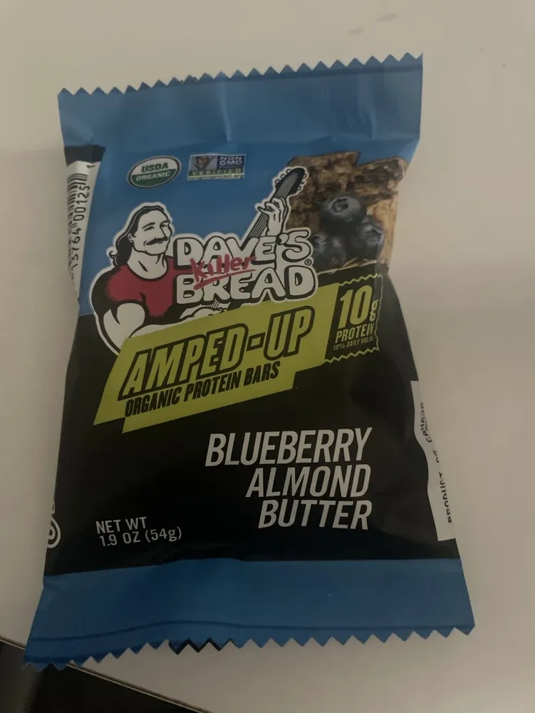 AMPED-UP Organic Protein Bars Blueberry Almond Butter