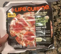 Cauliflower Crust Three Meat Pizza