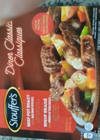 Diner classique boeuf braisé avec pomme de terre rouges