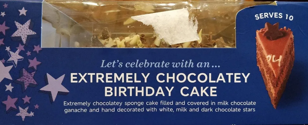 Extremely chocolatey birthday cake