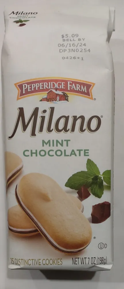 Mint Chocolate Milano Cookies
