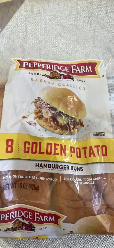 Golden Potato Hamburger Buns