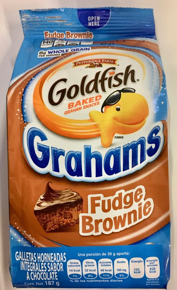 Fudge brownie baked graham snacks, fudge brownie