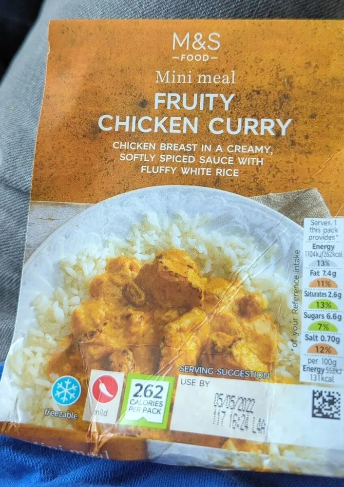Fruity chicken curry