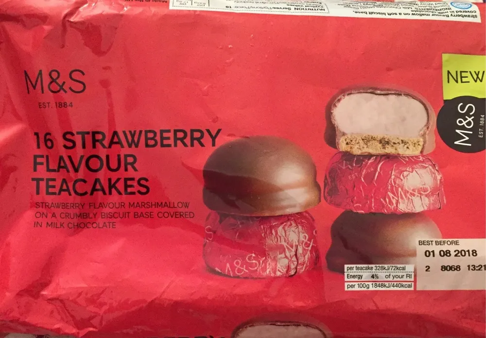 Guimauve saveur fraise recouverte de chocolat au lait