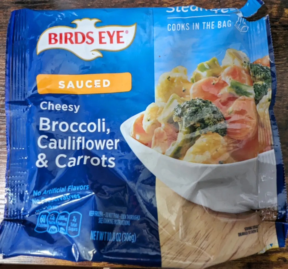 Cheesy Broccoli, Cauliflower & Carrots Sauced