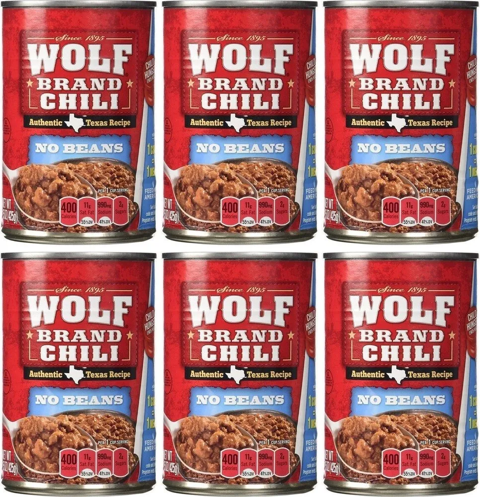 Wolf brand no beans chili