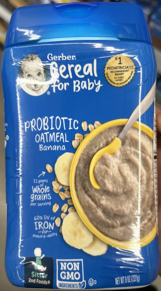Probiotic Oatmeal Banana Baby Cereal
