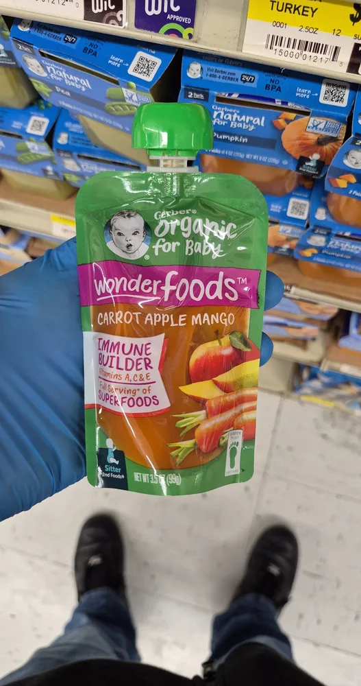 Organic Value Pack: Pear Peach Strawberry, Carrot Apple Mango & Apple Blueberry Spinach (Sitter)