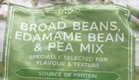 Broad beans Edamame bran a d pea mix