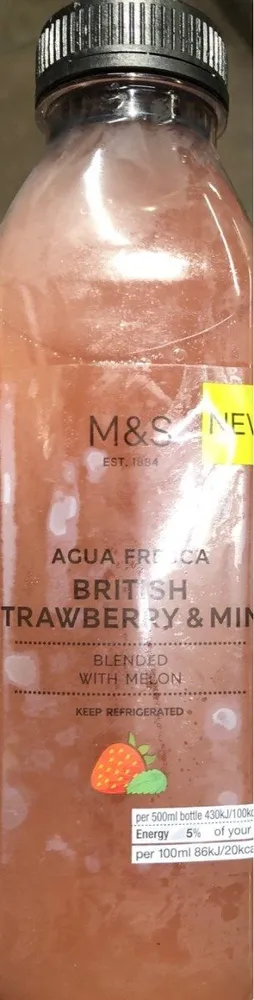 Aqua fresca british strawberry & mint