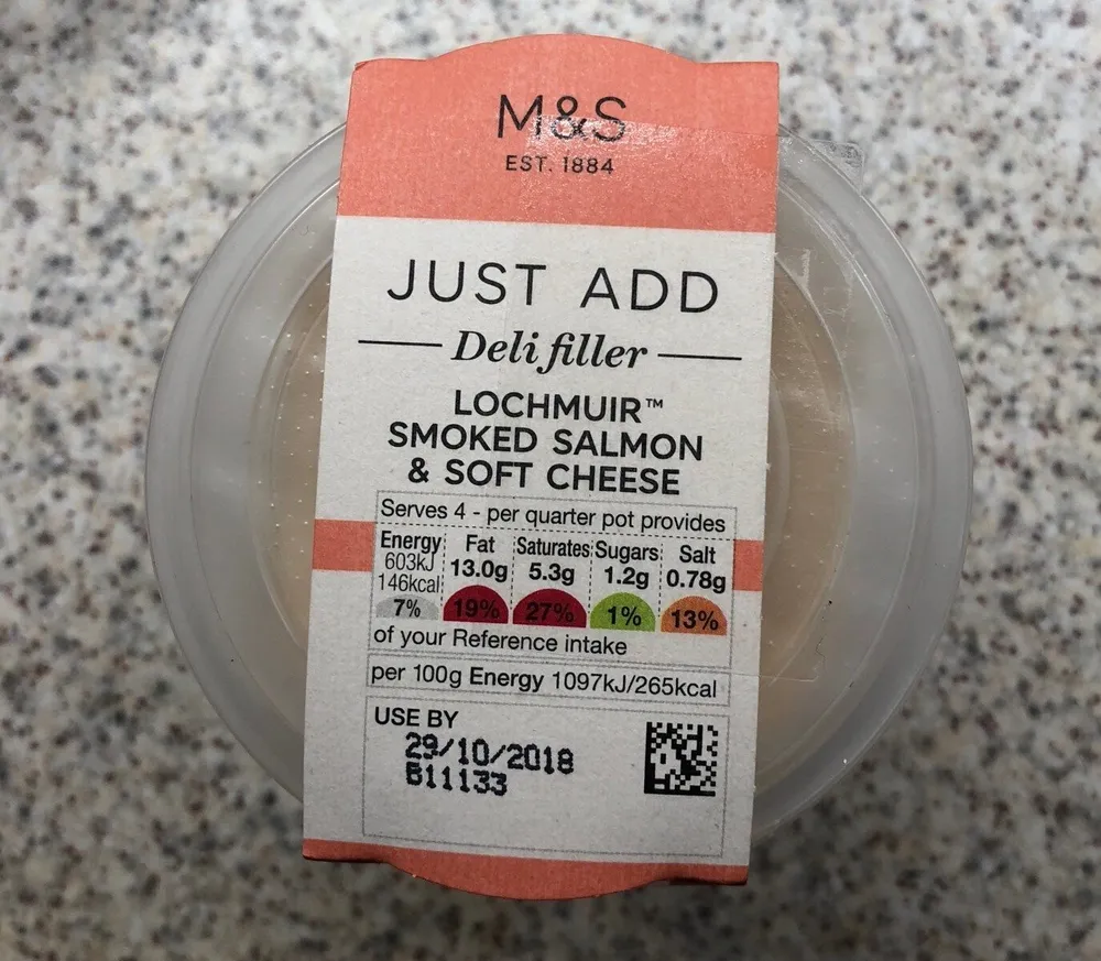 Smoked salmon & soft cheese