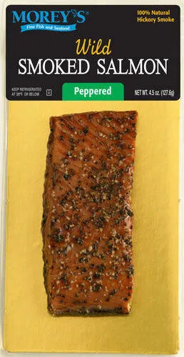Wild smoked salmon peppered
