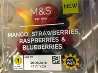 Mango Strawberries rasberries & blueberries