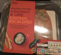 Coconut & lime chicken escalopes