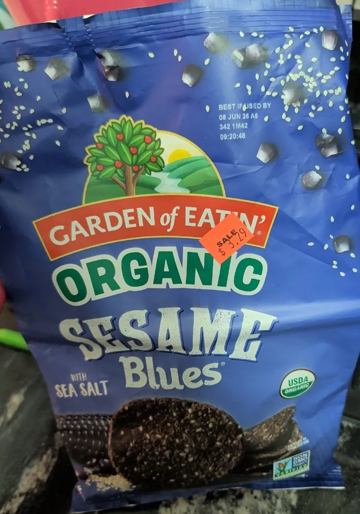 Sesame Blues Corn tortilla chips