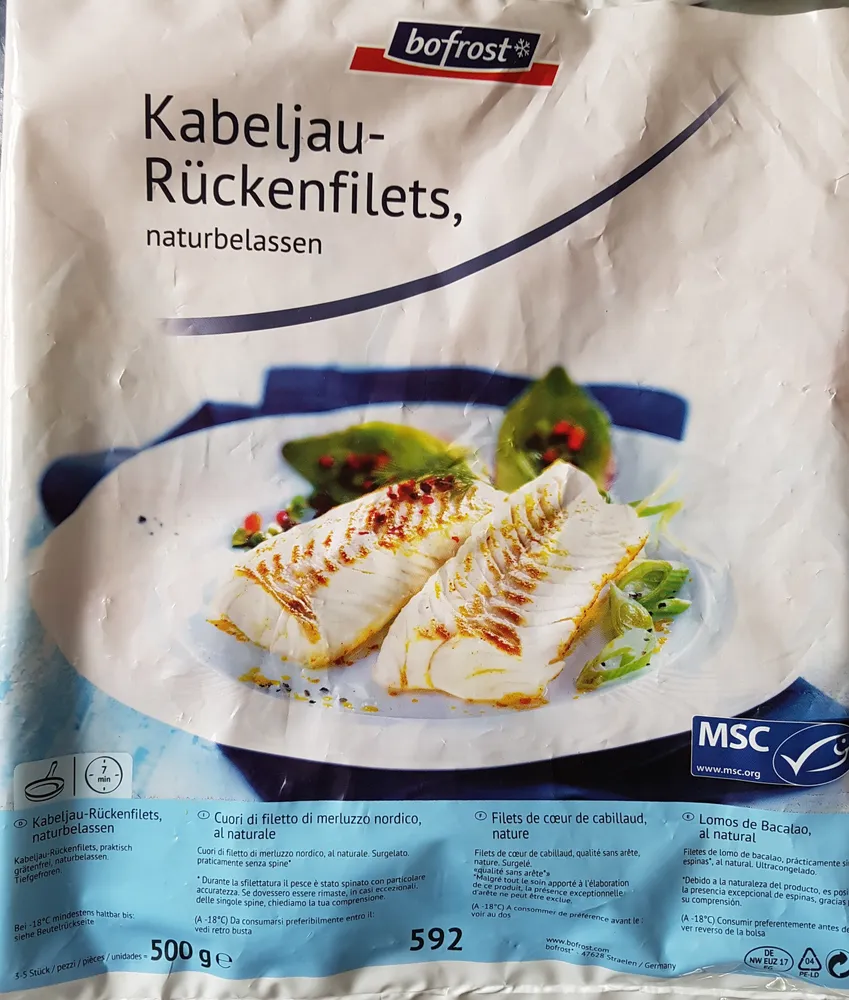 Kabeljau  Rückenfilet naturbelassen