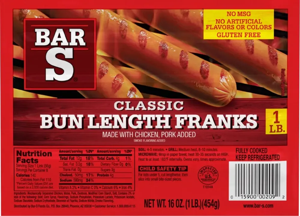 Classic Bun Length Hotdogs Franks