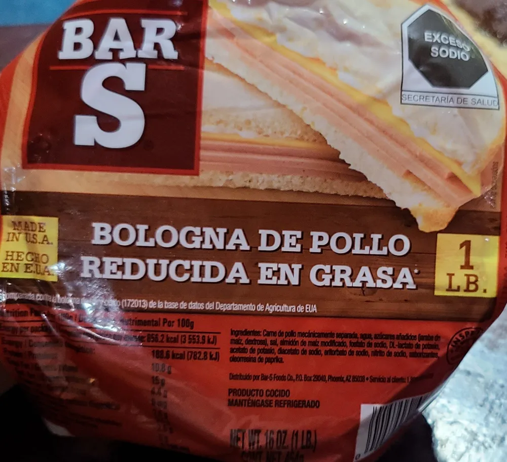 Bologna de pollo reducida en grasa