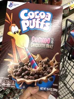 Cocoa puffs chocolatey milk frosted corn puffs