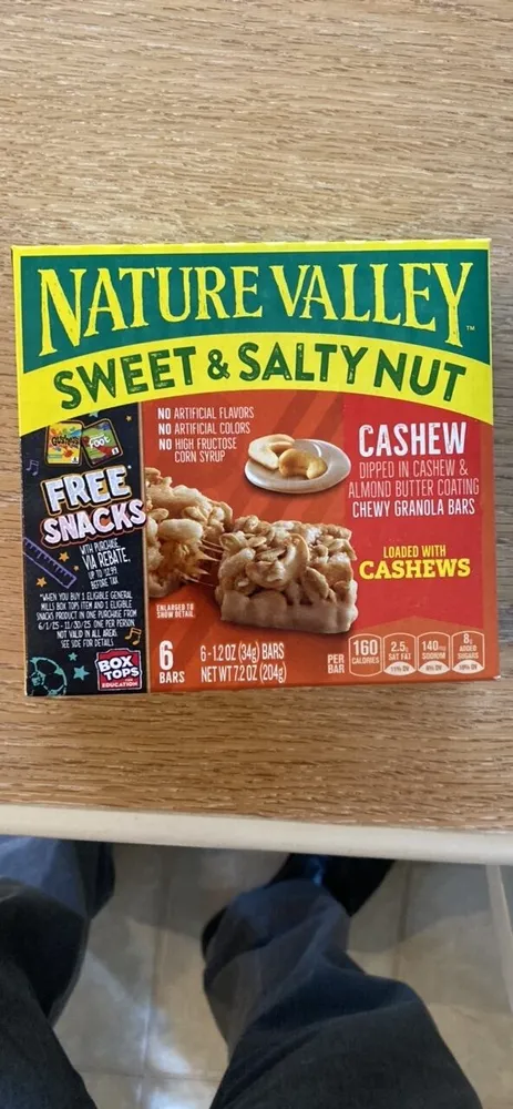 Sweet & Salty Nut Cashew Chewy Granola Bars