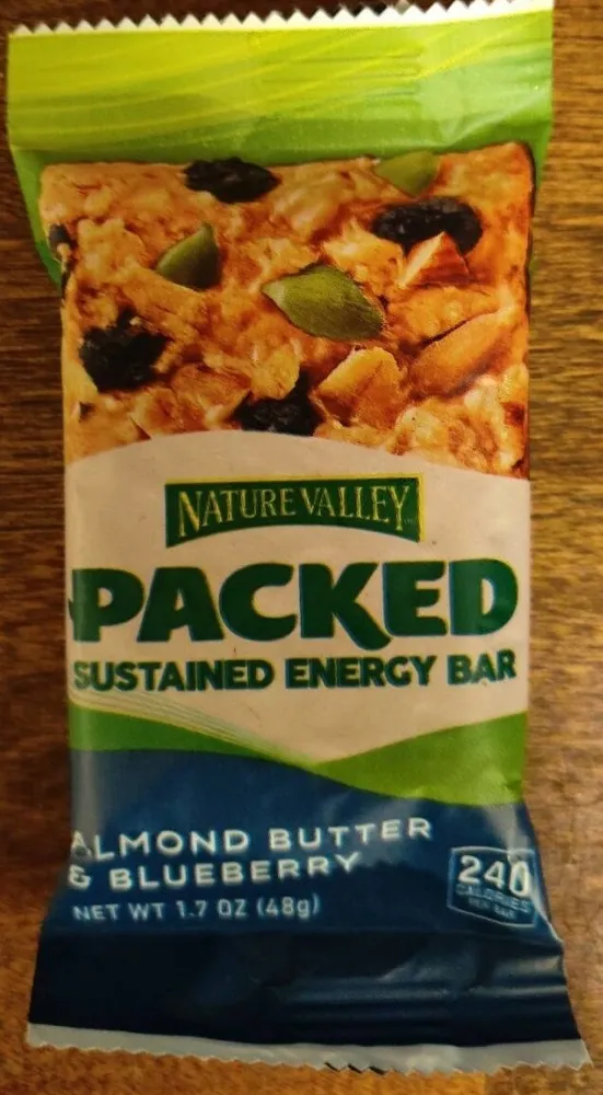 Packed sustained energy bar - almond butter & blueberry