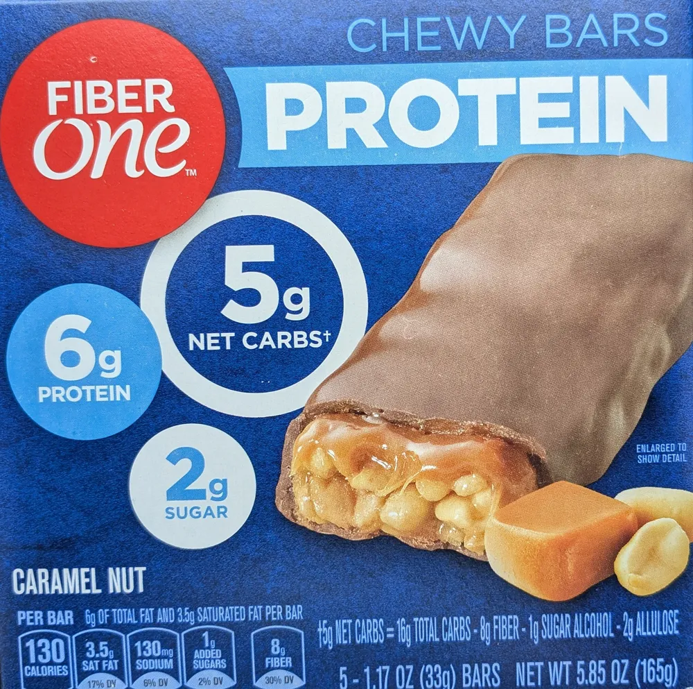 Fiber One Protein Chewy Bars Caramel Nut