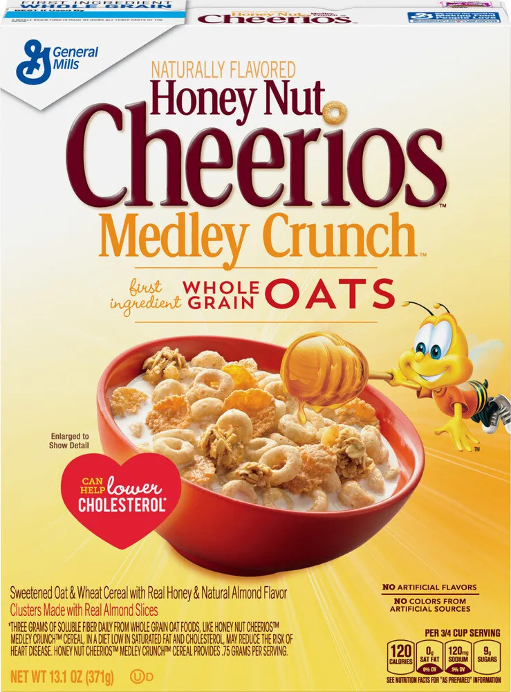Cheerios breakfast cereal honey nut cheerios